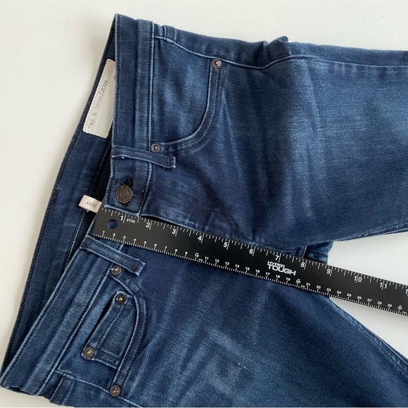 Rag & Bone Women Low Rise Skinny Jean Sz 26 Blue Classic Stretch Raw Hem Modern - Picture 6 of 10
